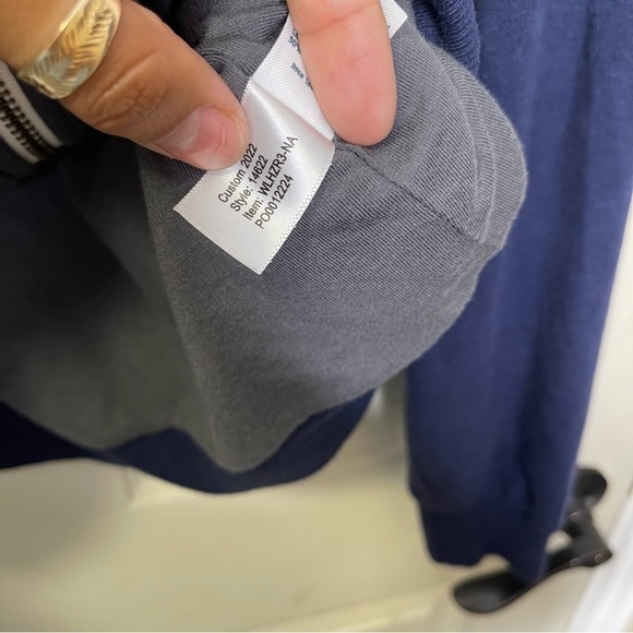 Marine Layer Women's True Navy Lined Hoodie Sz L - Picture 8 of 9